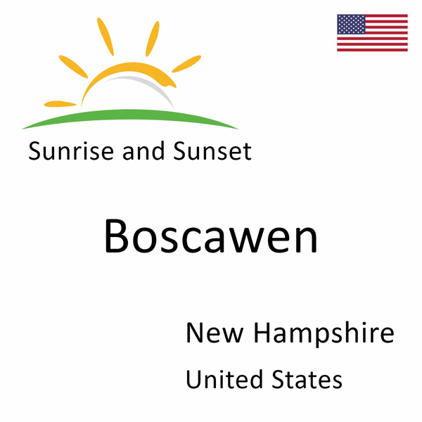 Sunrise and sunset times for Boscawen, New Hampshire, United States