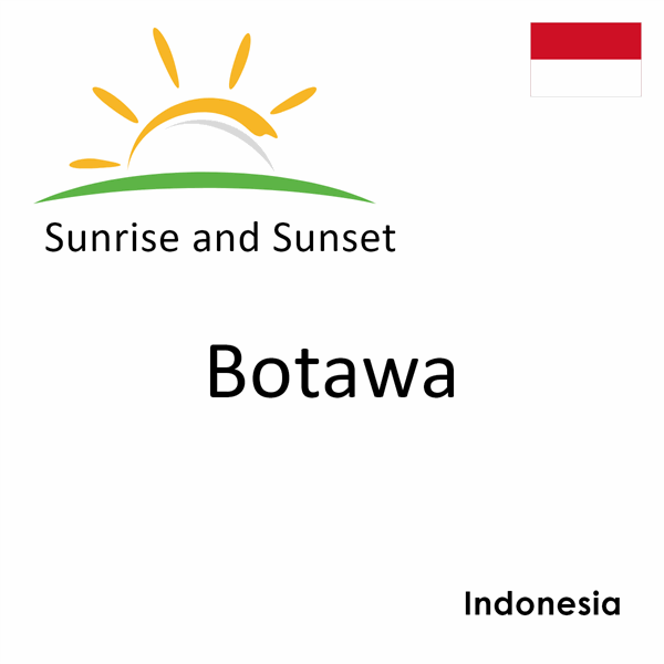 Sunrise and sunset times for Botawa, Indonesia