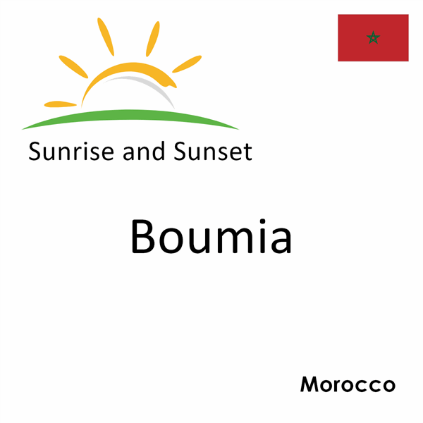 Sunrise and sunset times for Boumia, Morocco