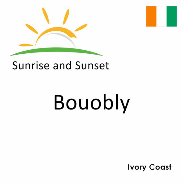 Sunrise and sunset times for Bouobly, Ivory Coast