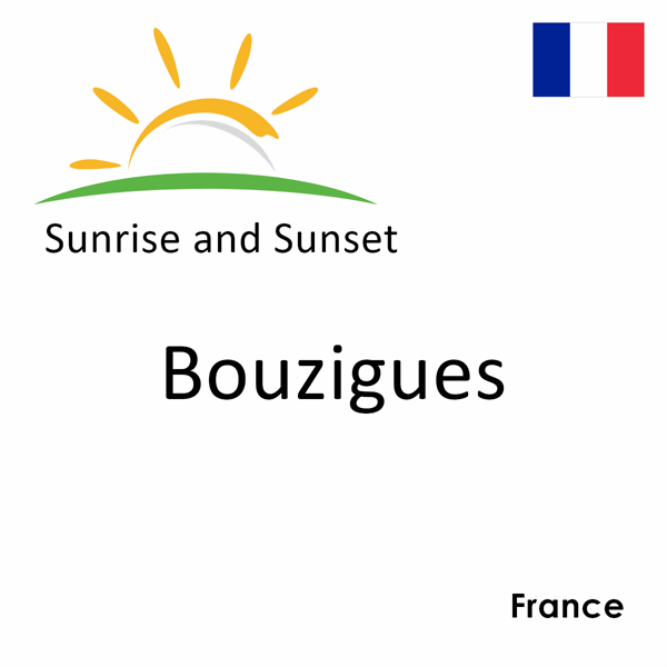 Sunrise and sunset times for Bouzigues, France