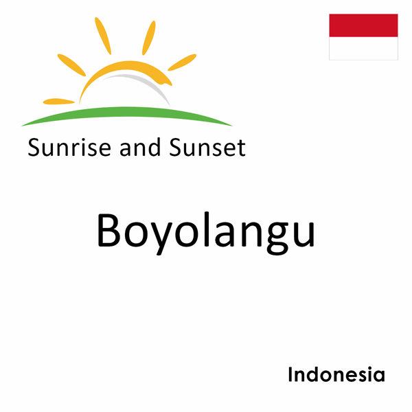 Sunrise and sunset times for Boyolangu, Indonesia