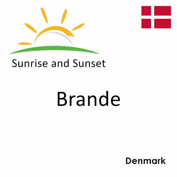 Sunrise and sunset times for Brande, Denmark