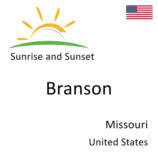 Sunrise and sunset times for Branson, Missouri, United States