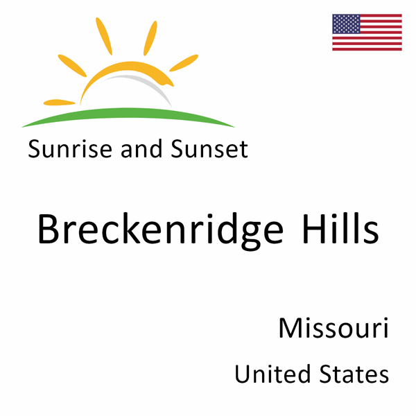 Sunrise and sunset times for Breckenridge Hills, Missouri, United States