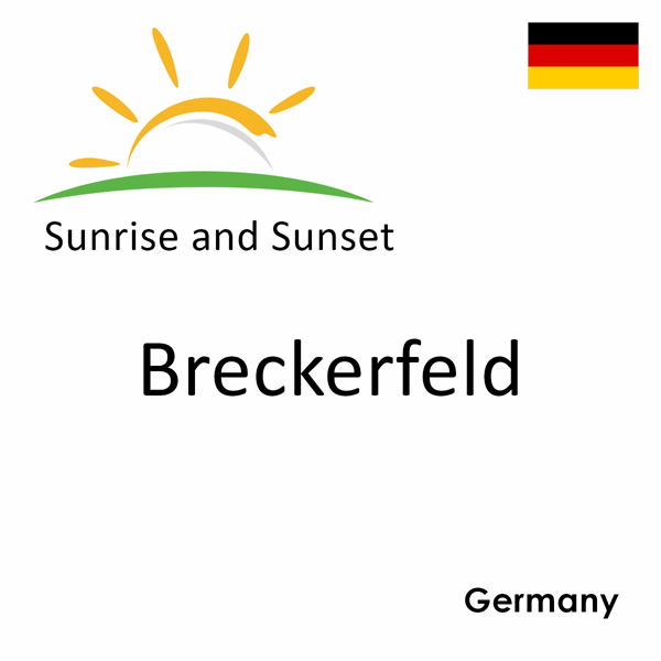 Sunrise and sunset times for Breckerfeld, Germany