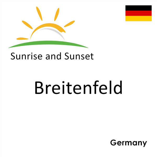 Sunrise and sunset times for Breitenfeld, Germany