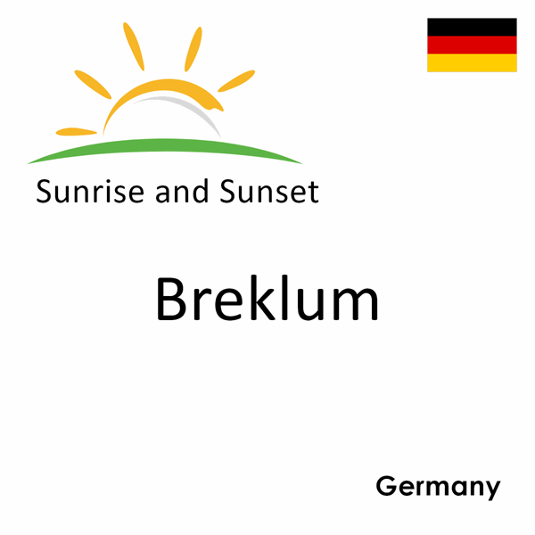 Sunrise and sunset times for Breklum, Germany