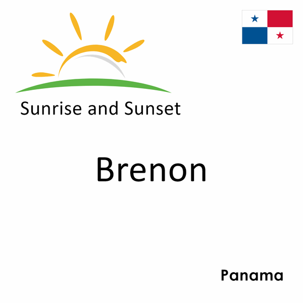 Sunrise and sunset times for Brenon, Panama