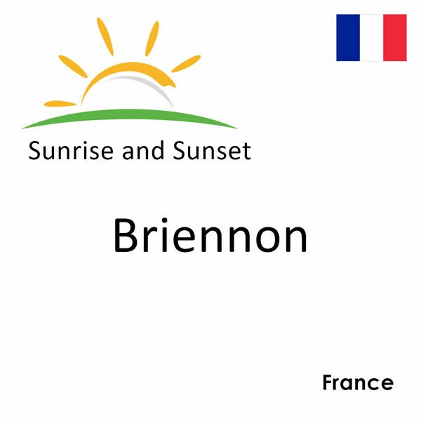 Sunrise and sunset times for Briennon, France