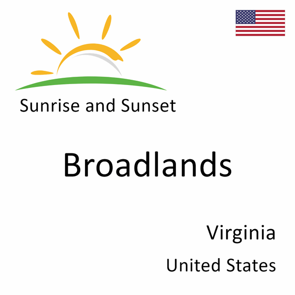 Sunrise and sunset times for Broadlands, Virginia, United States