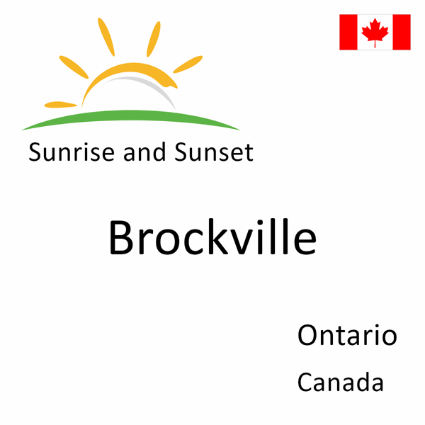 Sunrise and sunset times for Brockville, Ontario, Canada