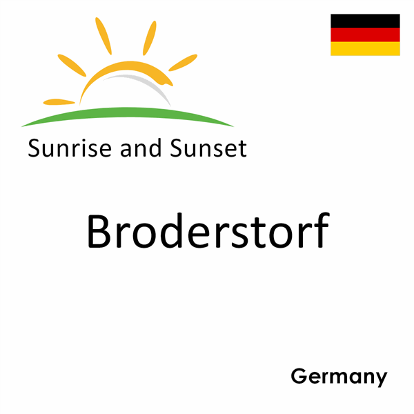 Sunrise and sunset times for Broderstorf, Germany