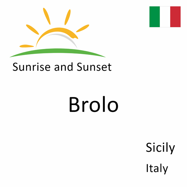 Sunrise and sunset times for Brolo, Sicily, Italy