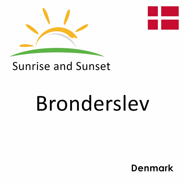 Sunrise and sunset times for Bronderslev, Denmark