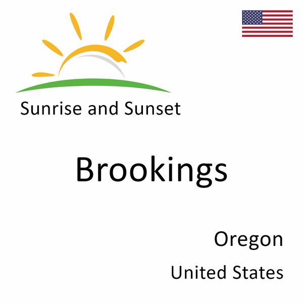 Sunrise and sunset times for Brookings, Oregon, United States