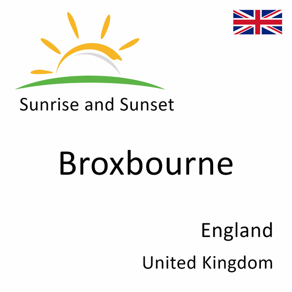 Sunrise and sunset times for Broxbourne, England, United Kingdom