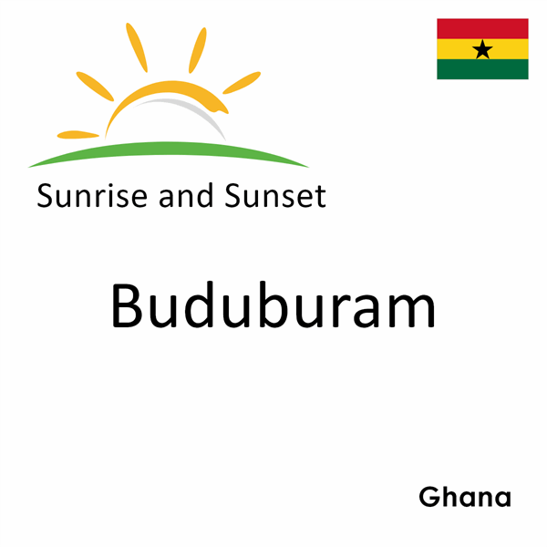 Sunrise and sunset times for Buduburam, Ghana