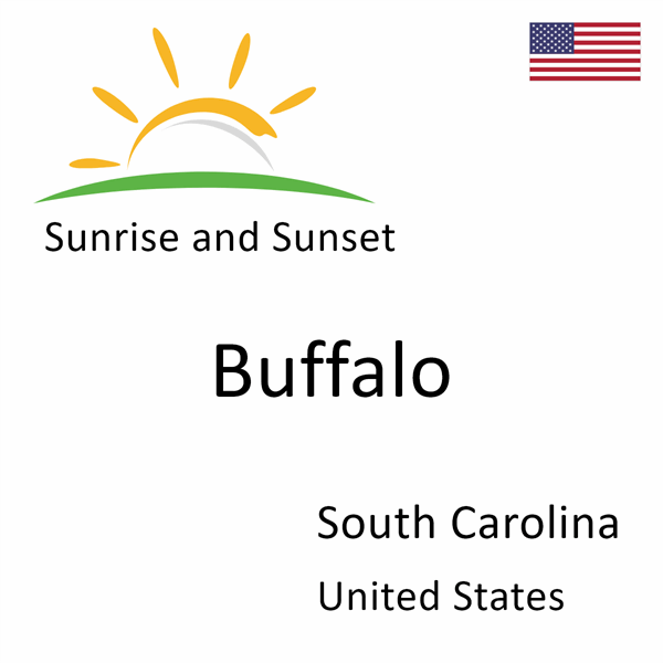 Sunrise and sunset times for Buffalo, South Carolina, United States