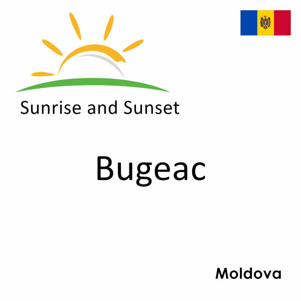 Sunrise and sunset times for Bugeac, Moldova