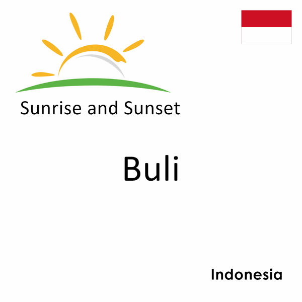 Sunrise and sunset times for Buli, Indonesia