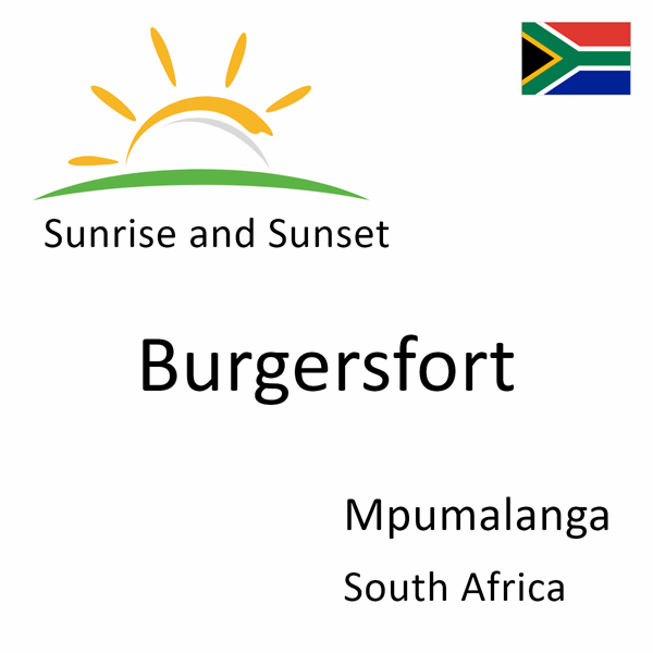 Sunrise and sunset times for Burgersfort, Mpumalanga, South Africa