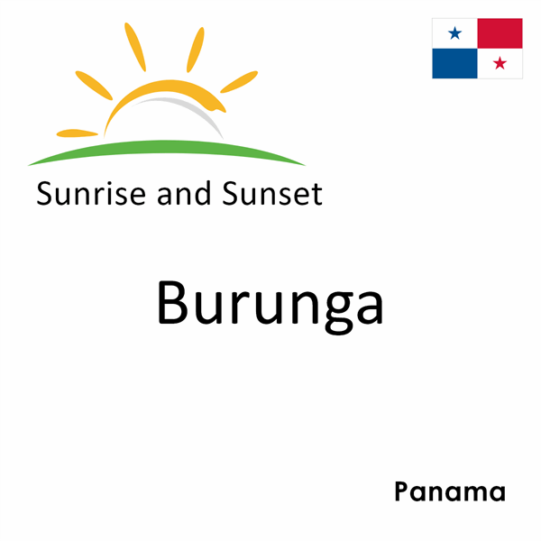 Sunrise and sunset times for Burunga, Panama