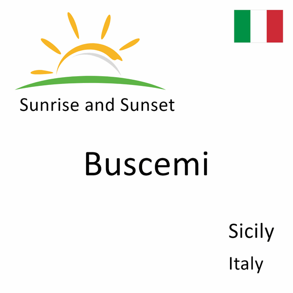 Sunrise and sunset times for Buscemi, Sicily, Italy