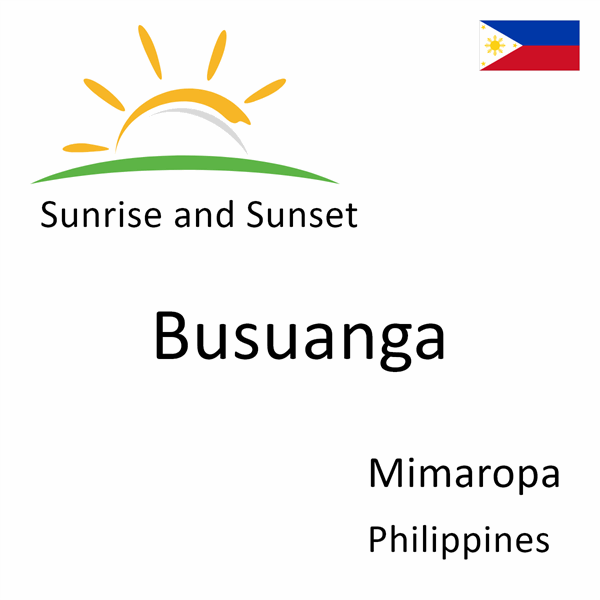 Sunrise and sunset times for Busuanga, Mimaropa, Philippines