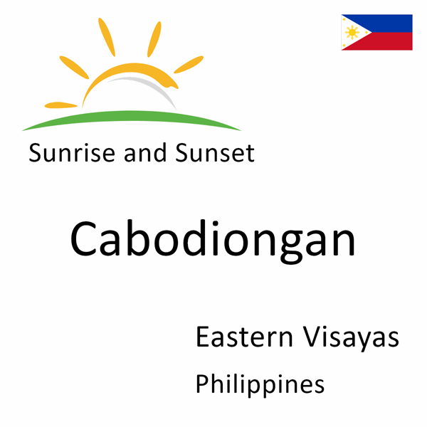 Sunrise and sunset times for Cabodiongan, Eastern Visayas, Philippines