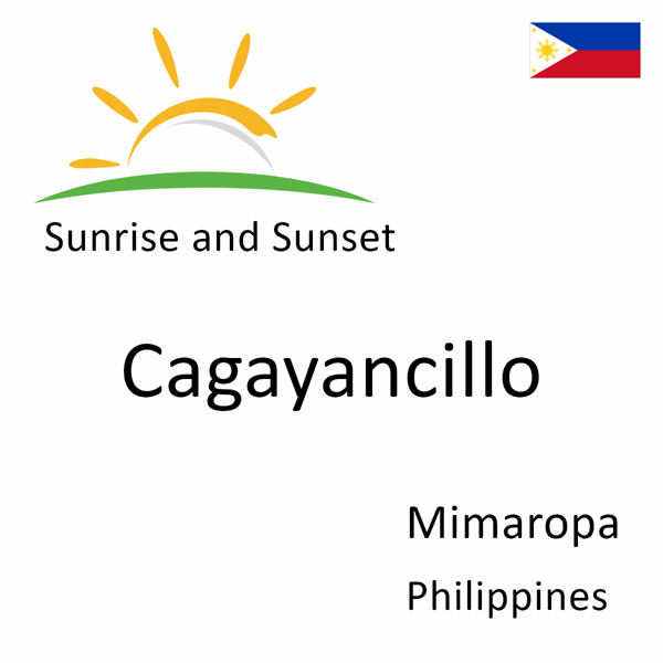 Sunrise and sunset times for Cagayancillo, Mimaropa, Philippines