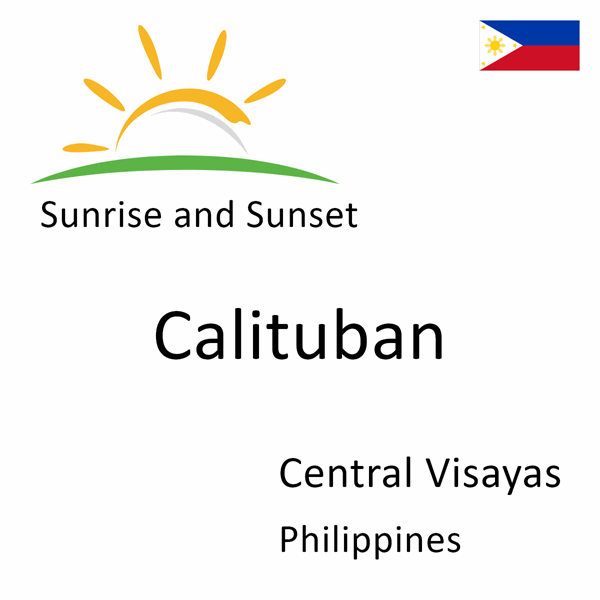 Sunrise and sunset times for Calituban, Central Visayas, Philippines