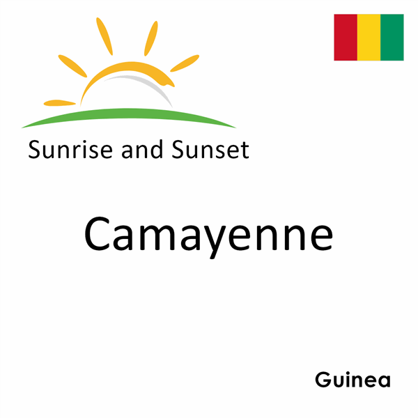 Sunrise and sunset times for Camayenne, Guinea