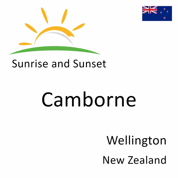 Sunrise and sunset times for Camborne, Wellington, New Zealand