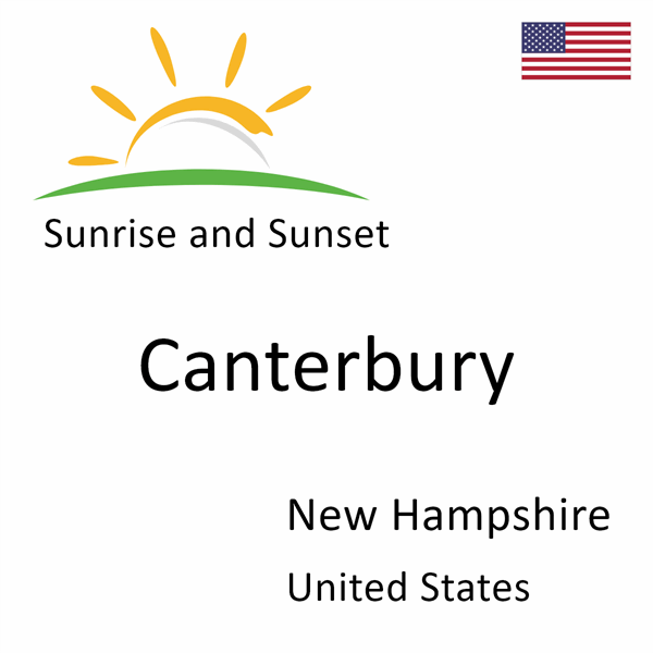 Sunrise and sunset times for Canterbury, New Hampshire, United States