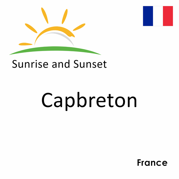 Sunrise and sunset times for Capbreton, France