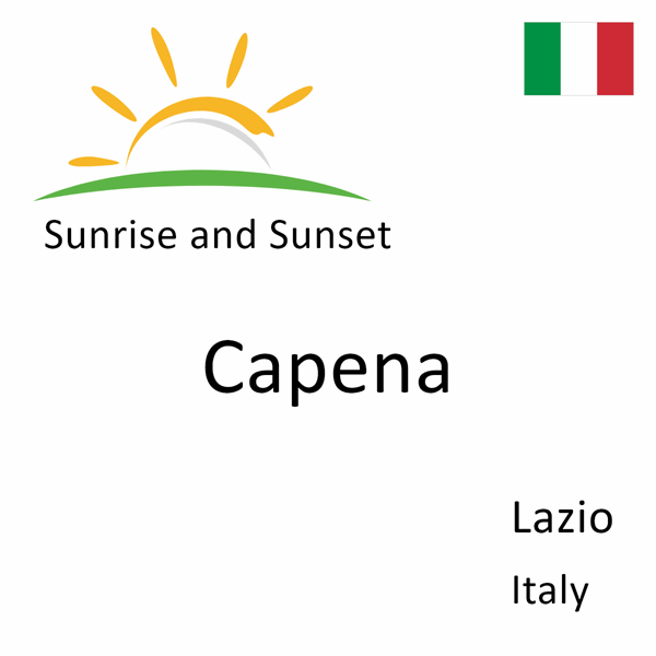 Sunrise and sunset times for Capena, Lazio, Italy