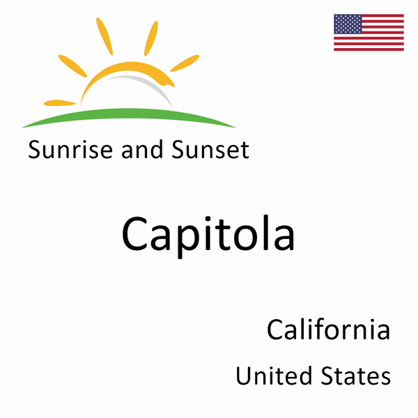 Sunrise and sunset times for Capitola, California, United States