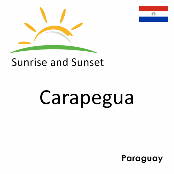 Sunrise and sunset times for Carapegua, Paraguay