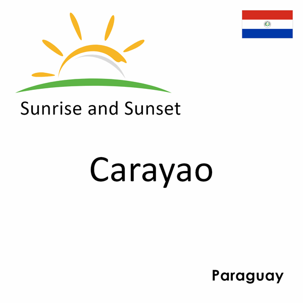 Sunrise and sunset times for Carayao, Paraguay