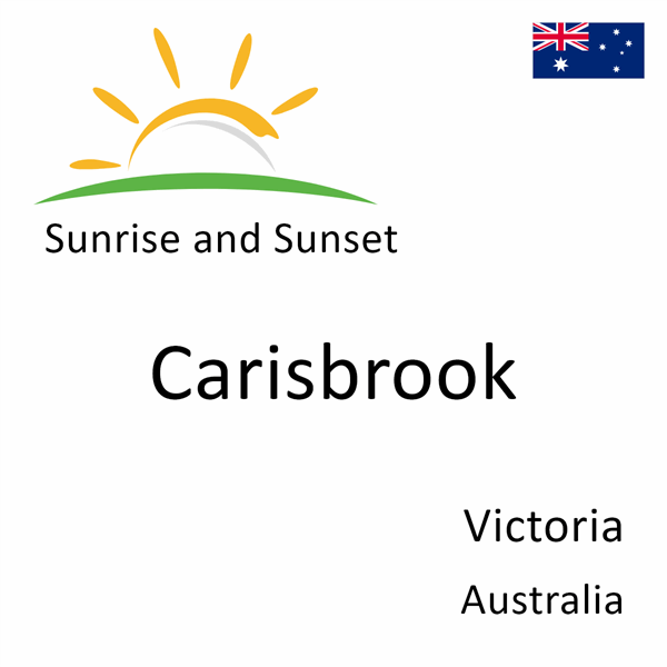 Sunrise and sunset times for Carisbrook, Victoria, Australia