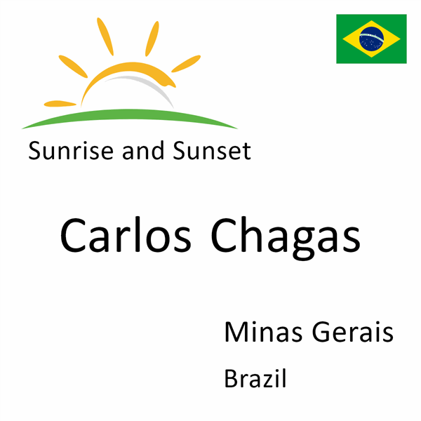 Sunrise and sunset times for Carlos Chagas, Minas Gerais, Brazil