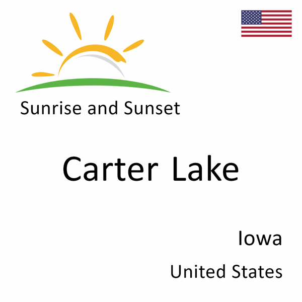 Sunrise and sunset times for Carter Lake, Iowa, United States