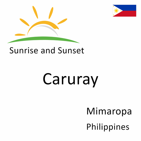 Sunrise and sunset times for Caruray, Mimaropa, Philippines