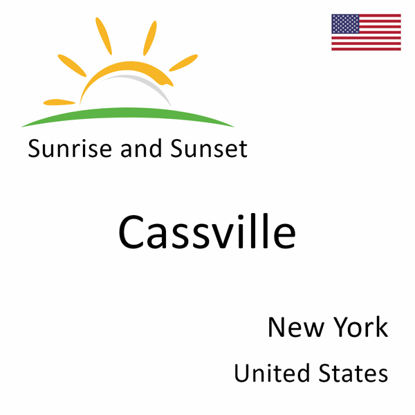 Sunrise and sunset times for Cassville, New York, United States