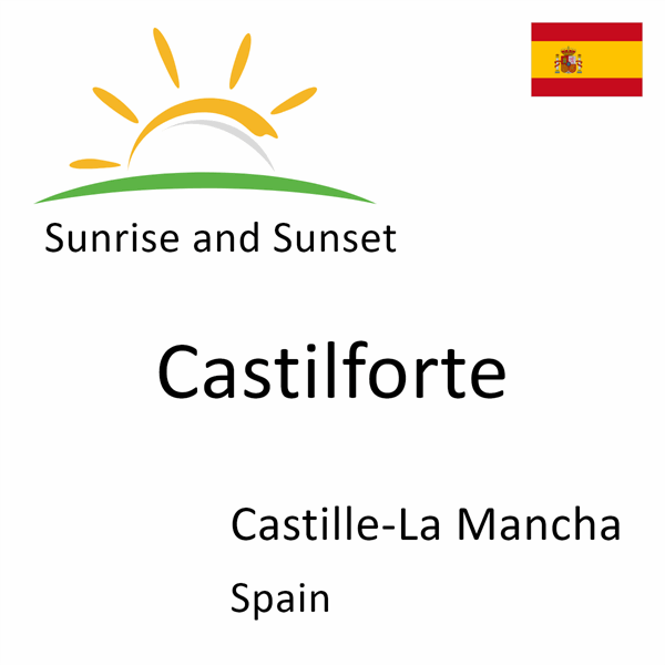 Sunrise and sunset times for Castilforte, Castille-La Mancha, Spain