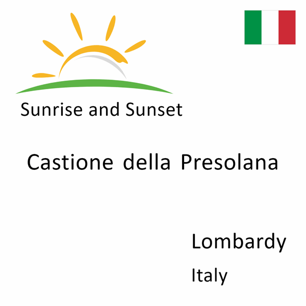 Sunrise and sunset times for Castione della Presolana, Lombardy, Italy