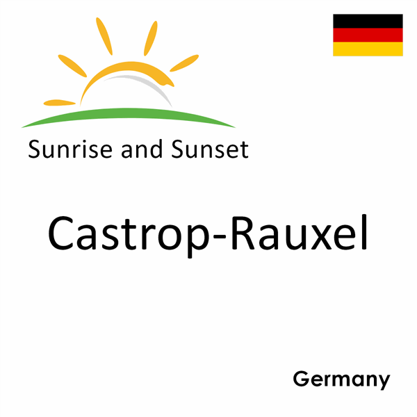 Sunrise and sunset times for Castrop-Rauxel, Germany