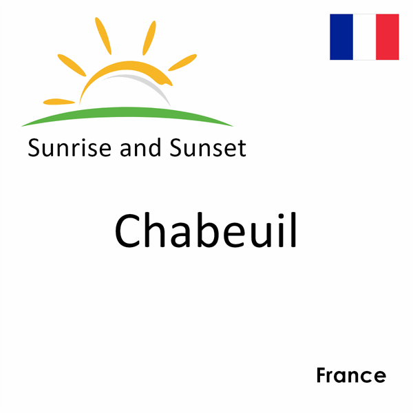 Sunrise and sunset times for Chabeuil, France