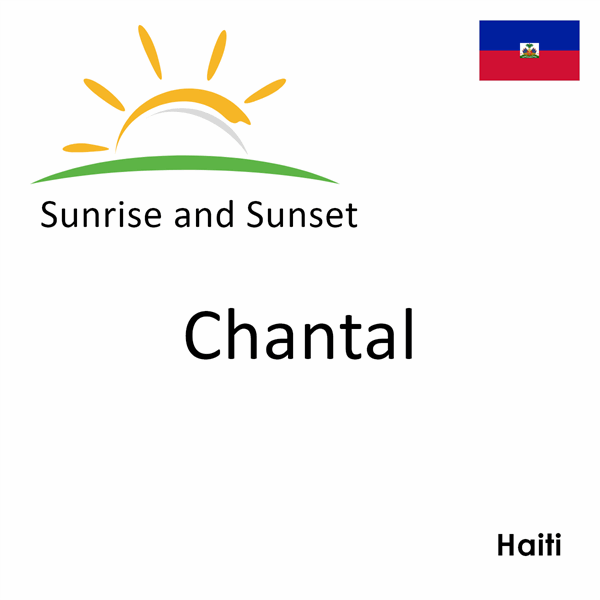 Sunrise and sunset times for Chantal, Haiti